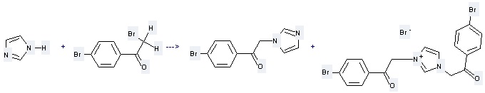 Ethanone,1-(4-bromophenyl)-2-(1H-imidazol-1-yl)- can be obtained by 2-Bromo-1-(4-bromo-phenyl)-ethanone and 1H-imidazole